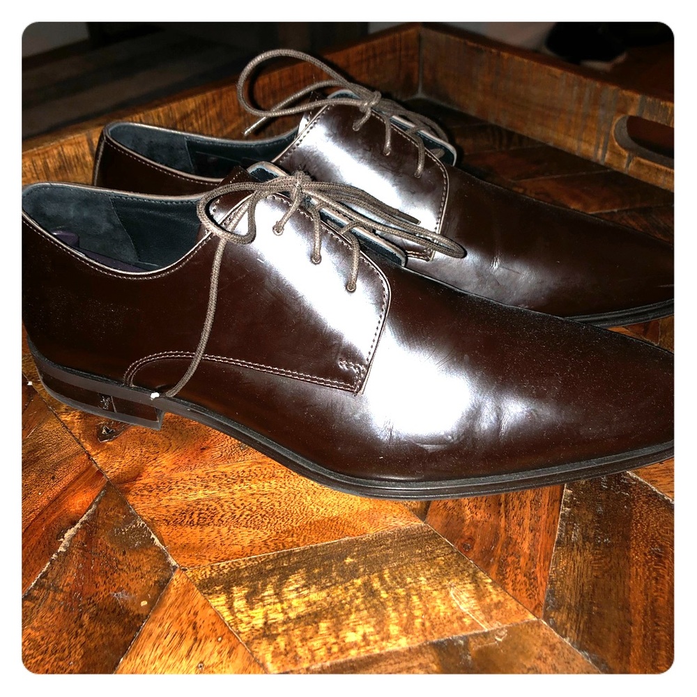 Versace collection brown dress shoes